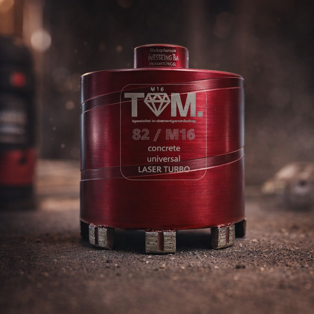 Diamantdozenboor droog M16 laser gelast turbo beton/baksteen