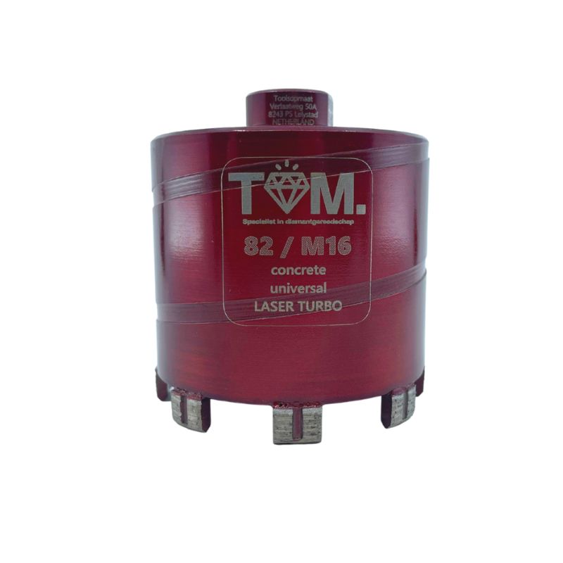 Diamantdozenboor droog M16 laser gelast turbo beton/baksteen - Afbeelding 2